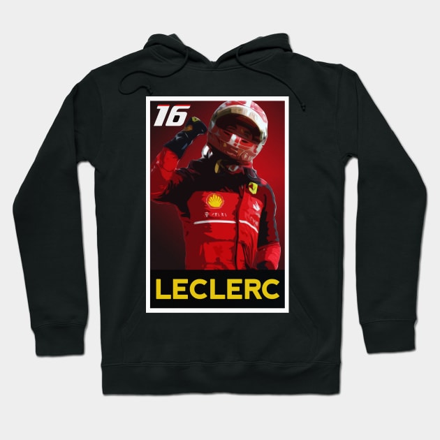 Charles Leclerc 16 F1 Hoodie by VictorVV